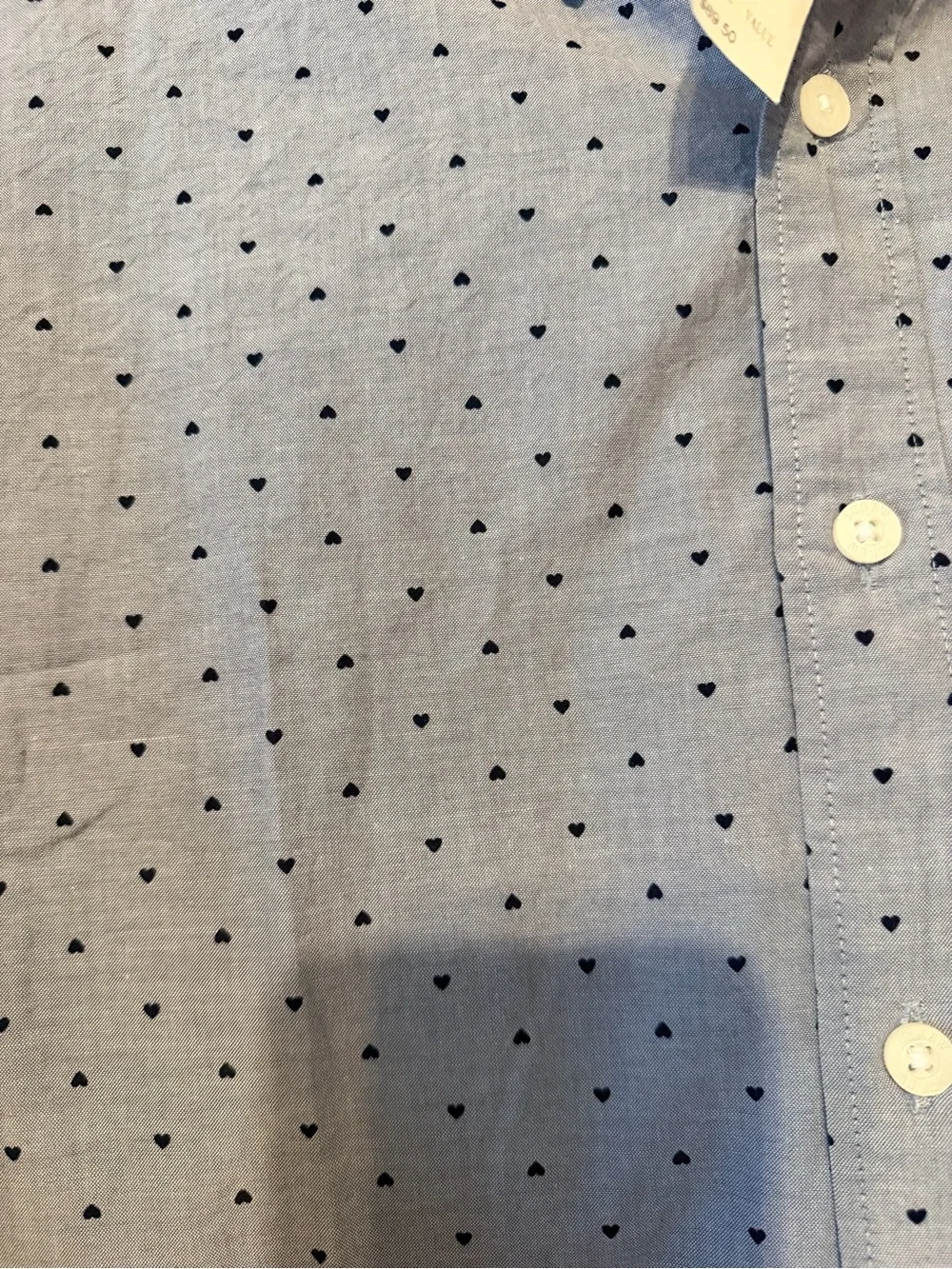 J.Crew Light Blue heart Button-Down Shirt
